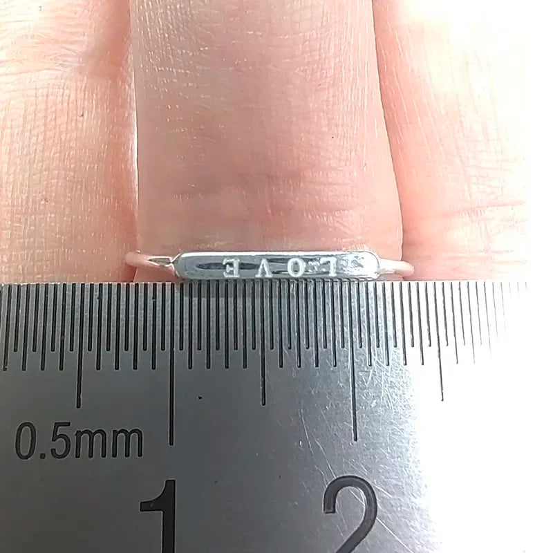 925 Sterling Silver LOVE Letter Ring For Women