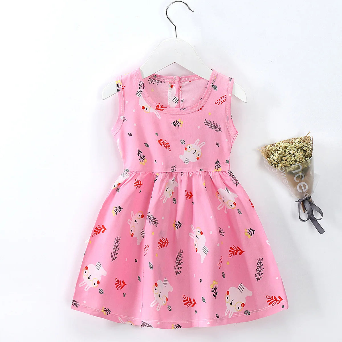 Girl Dress Cotton Summer Kids Clothes Girls Children Flower Dresses