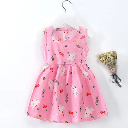 Girl Dress Cotton Summer Kids Clothes Girls Children Flower Dresses