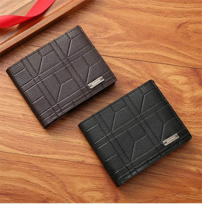 Men'S Short Leather Wallet Multi Card