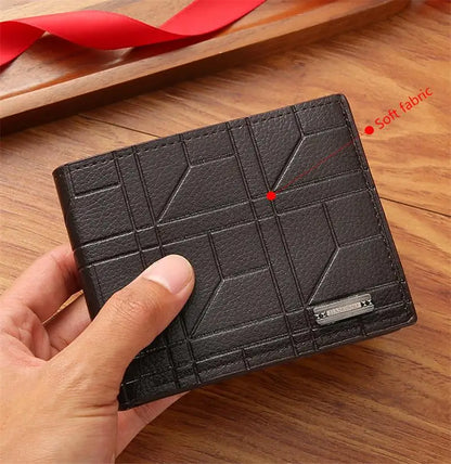 Men'S Short Leather Wallet Multi Card